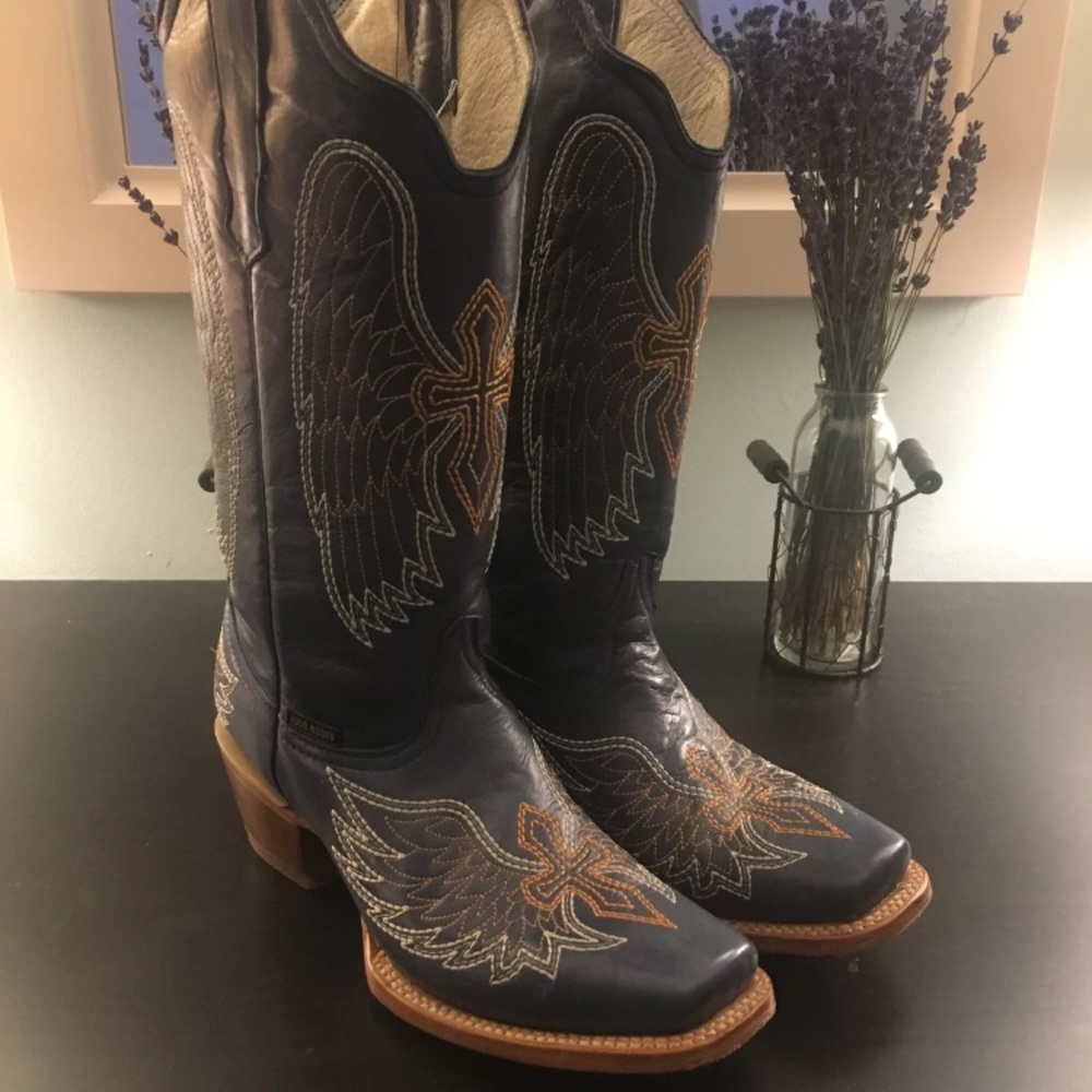 ❌SOLD❌Blue Cowboy / Cowgirl Leather Boots